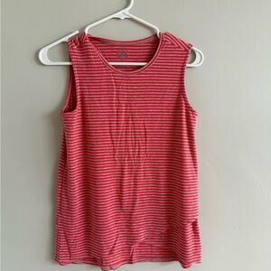 Athleta Red and White Striped Tank Top